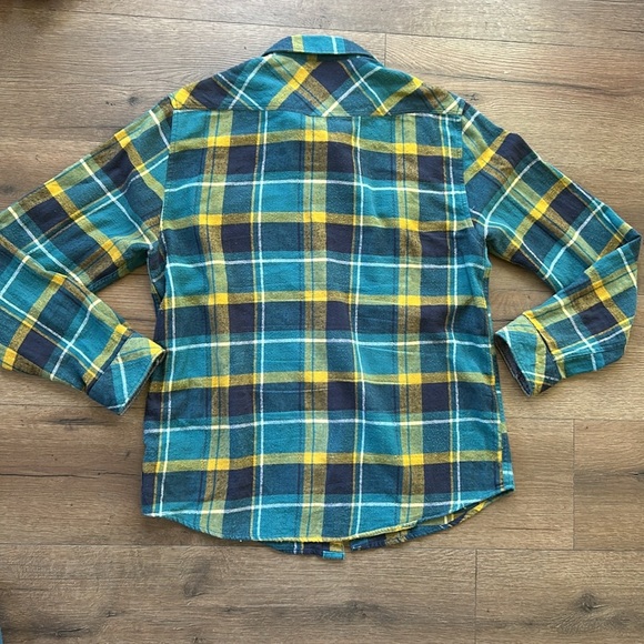 BILLABONG Teal and Yellow Plaid Casual Shirt  !! Medium - Picture 6 of 6